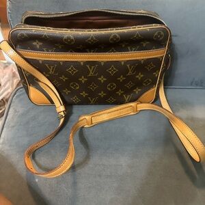 Louis Vuitton Brown and Tan Crossbody Bag